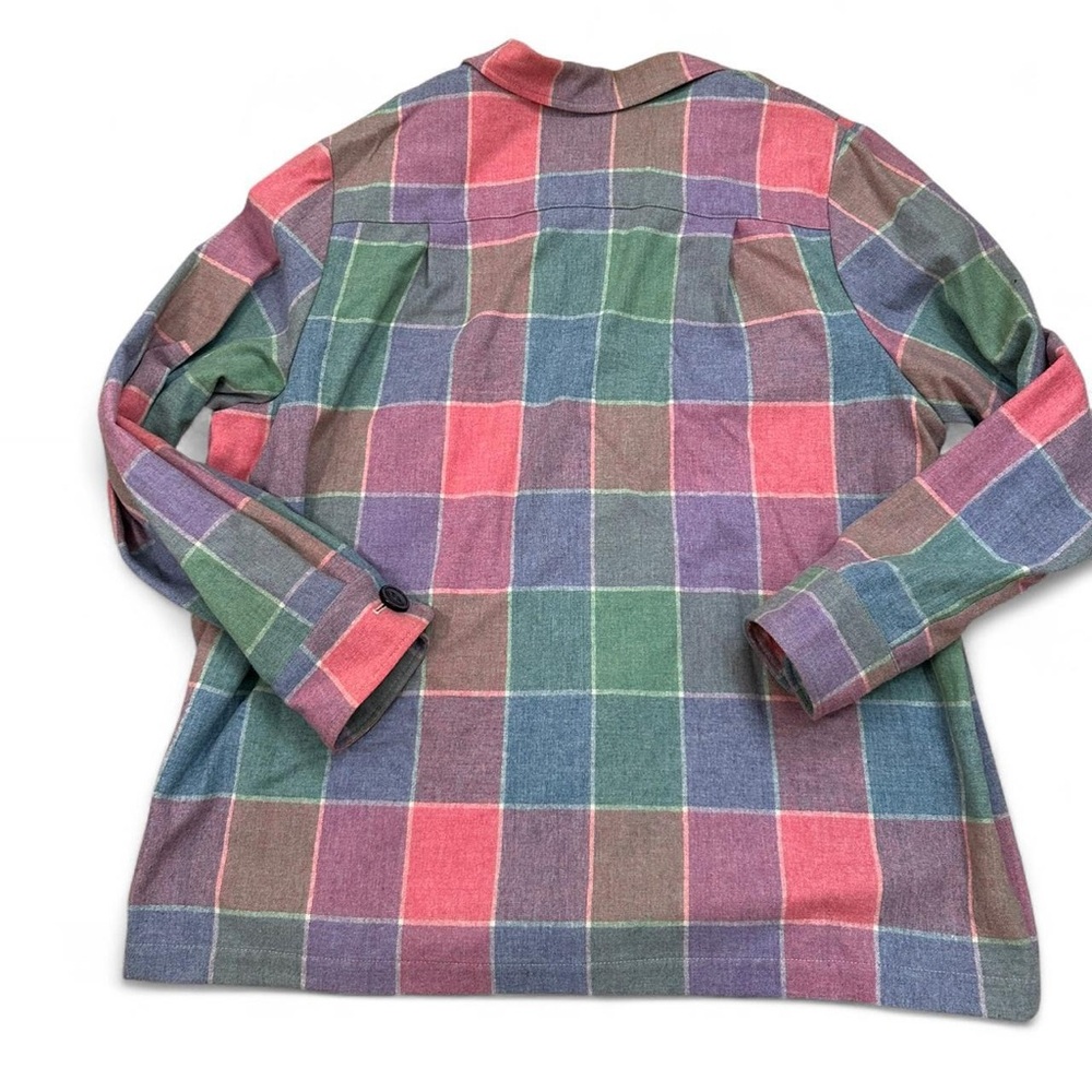 Pendleton Vintage Women’s Button Up Plaid 100% Wool Shirt Jacket Size XL - Picture 4 of 4